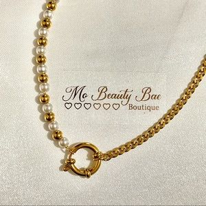 Pearl Gold Chain Necklace
